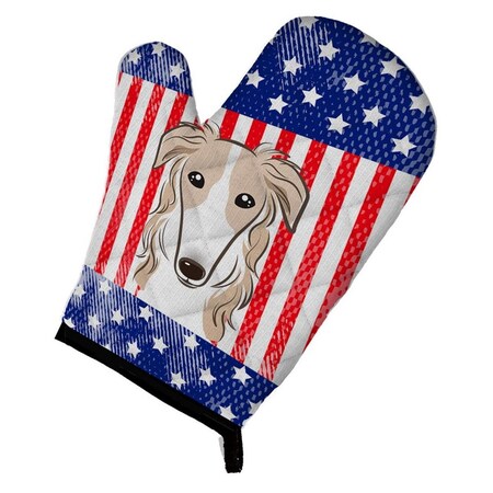 Carolines Treasures American Flag and Borzoi Oven Mitt BB2158OVMT